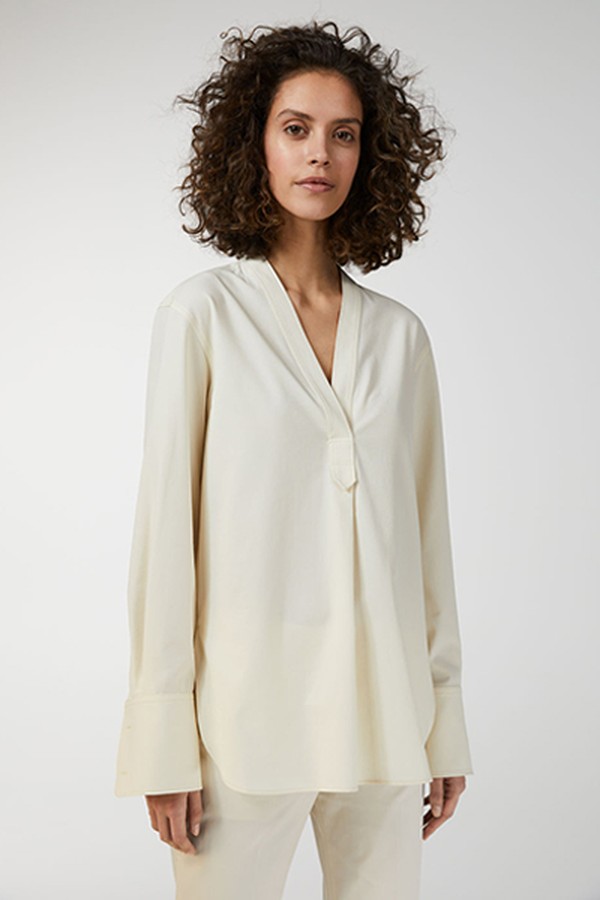 Cotton Stretch Tunic Shirt