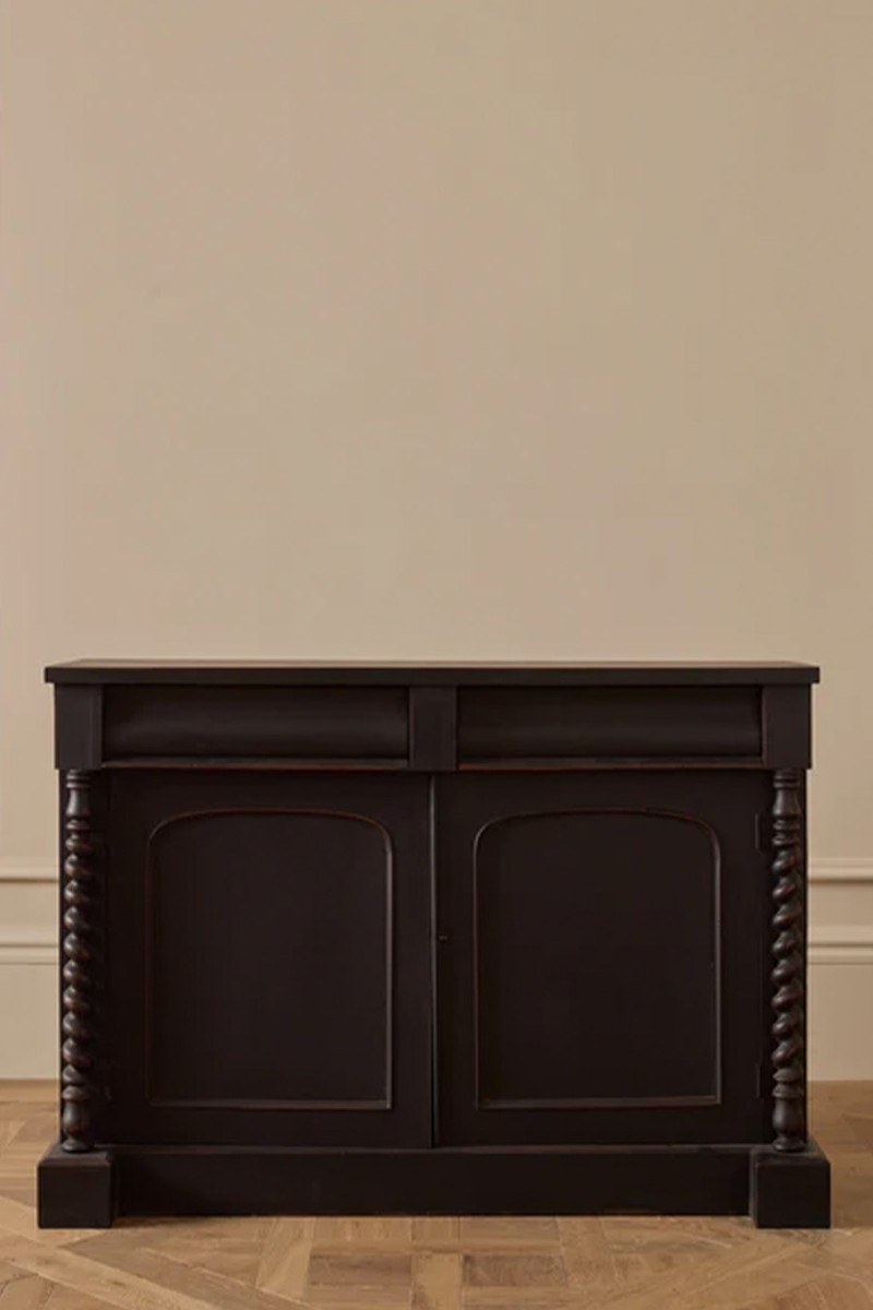 Antique Ebonised Painted Cupboard Sideboard from Banda Gallery