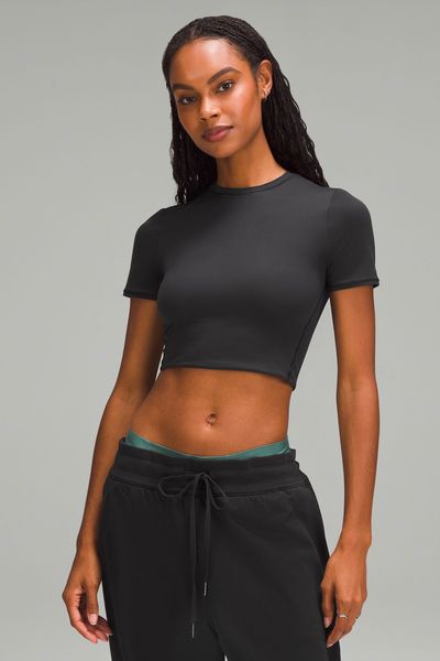 Nulu Crew-Neck Cropped T-Shirt