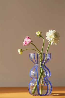 Striped Clear Glass Vase from Anthropologie