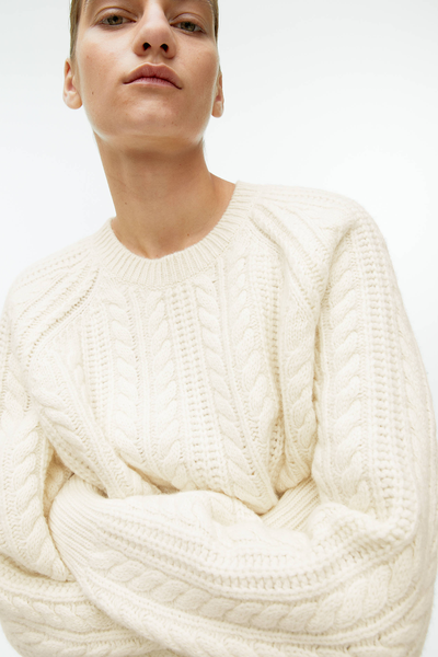 Cable-Knit Wool Jumper from ARKET