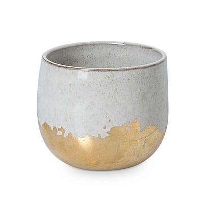 Grey & Gold Foiled Base Plant Pot Extra Small
