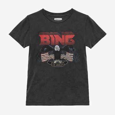 Bing Eagle Black Tee from Anine Bing