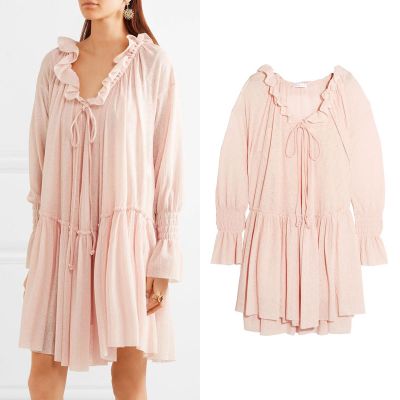 Ruffle-Trimmed Cotton-Gauze Dress from See by Chloé