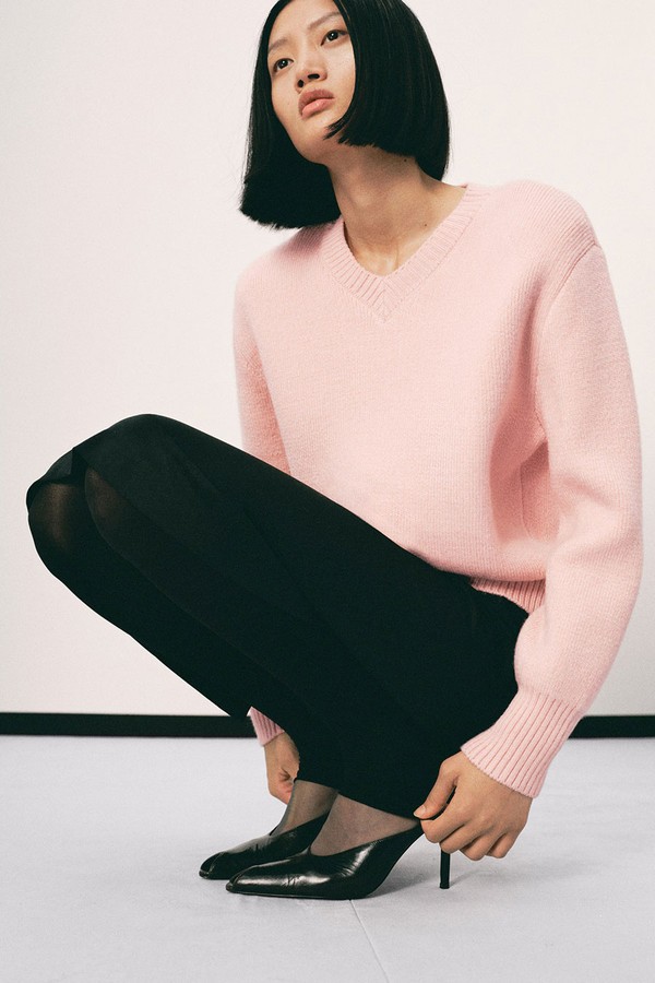 V-Neck Knit Sweater from Mango