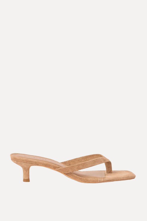 Suede Toe Post Heeled Mules from Whistles