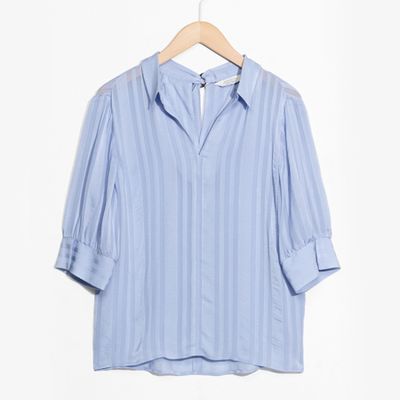 D Ring Neck Tie Blouse from & Other Stories