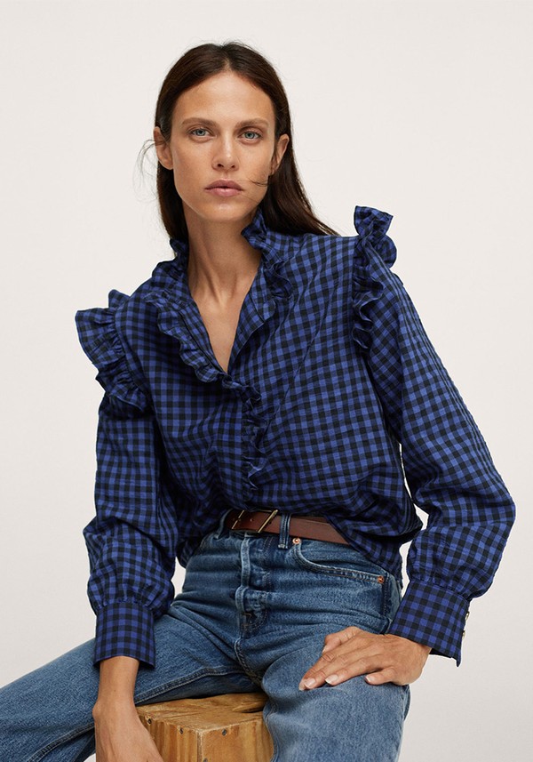 Ruffles Printed Blouse from Mango