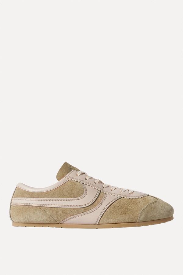 Leather-Trimmed Suede Sneakers from Dries Van Noten