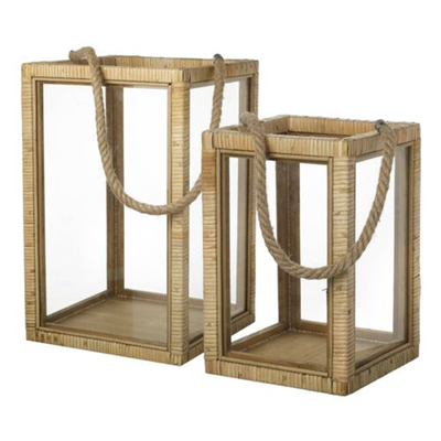  2 Piece Bamboo Lantern  from Parlane