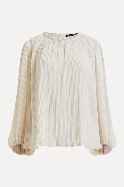 Sparkly Plissé Blouson Sleeve Top from French Connection