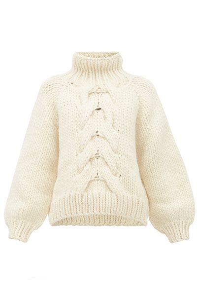 Cropped Cable-Knit Wool Sweater from I Love Mr Mittens