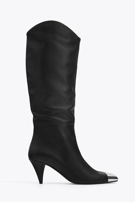Leather Knee High Boots from Uterque