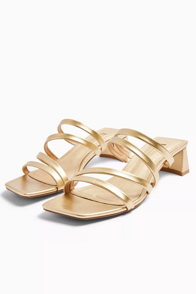 Dixie Gold Strap Mules from Topshop