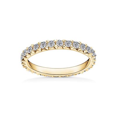 Wave Eternity Diamond Round Wedding Ring from Vashi