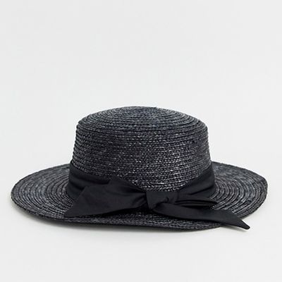 Straw Hat In Black from New Look