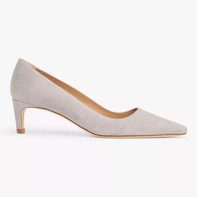 Ava Grey Suede Kitten Heel Courts from LK Bennett