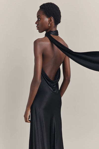 Florence Halter Neck Satin Dress from Ghost London