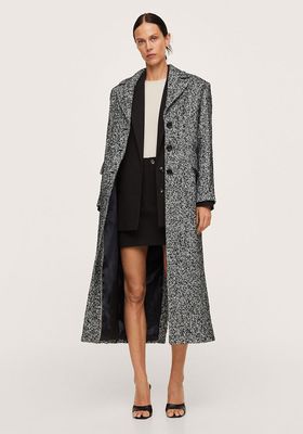 Flecked-Wool Blend Coat