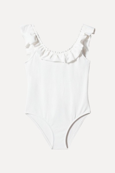 Texture Ruffle Swimsuit from Mango