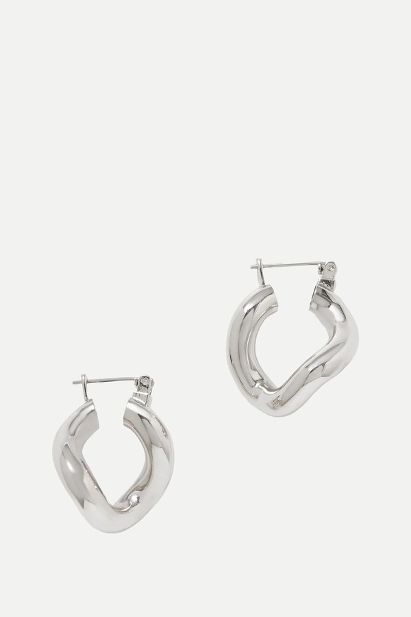 Mini Anima Platinum-Plated Hoop Earrings from Laura Lombardi