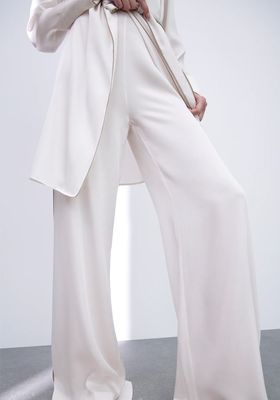 Silk Trousers With Piping from Zara