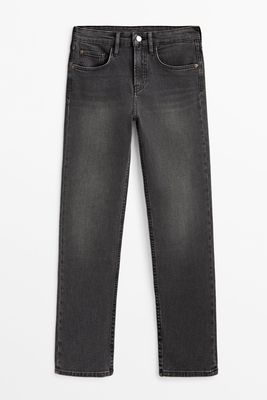 Mid-Waist Slim-Cropped-Fit Jeans from Massimo Dutti