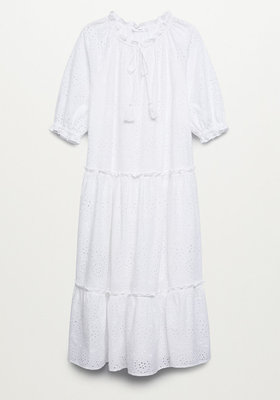 Broderie Anglaise Cotton Dress from Mango