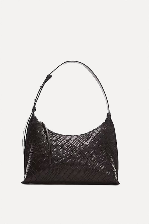 Real Leather Curved Braided Cross Body Bag from & Other Stories