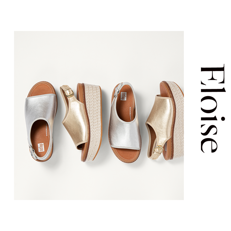 Eloise Mixed-Metallics Wedge Slides | £110