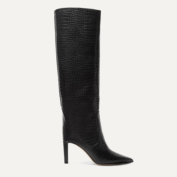 Mavis 85 Croc-Effect Leather Knee Boots from Jimmy Choo