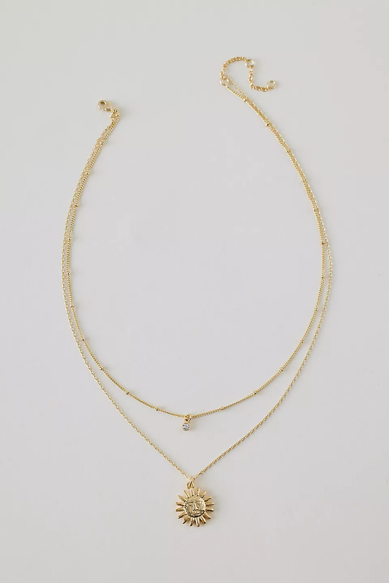 Layered Sun Pendant Necklace from Anthropologie