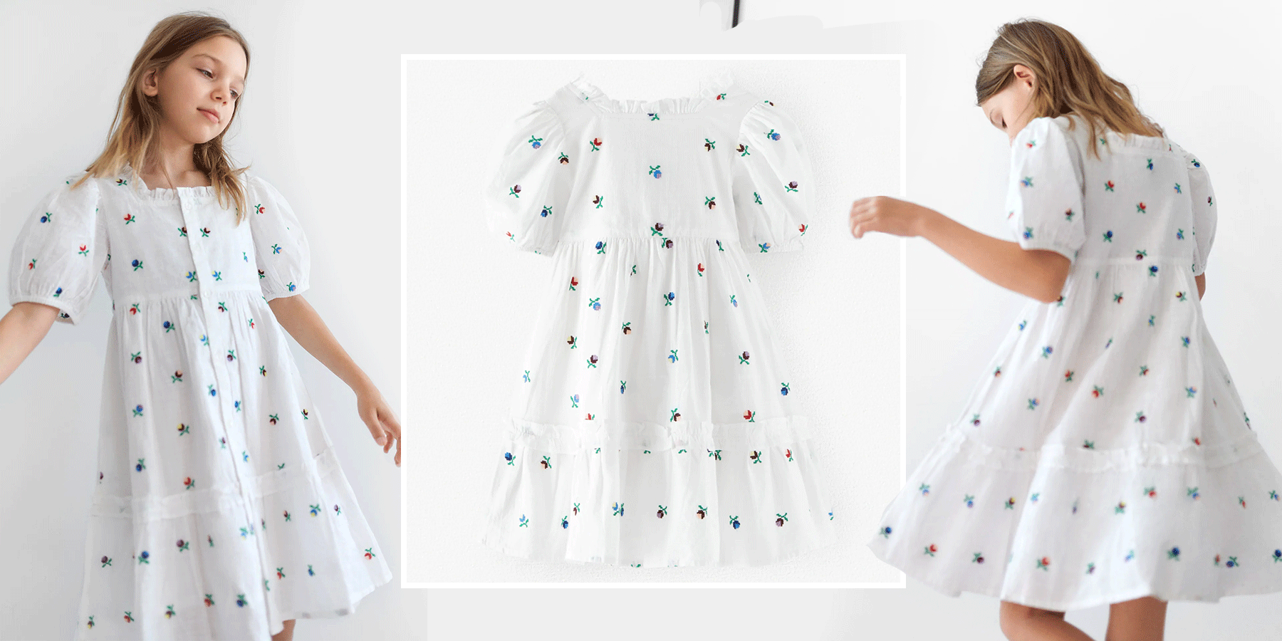 Dress With Colourful Embroidery from Zara