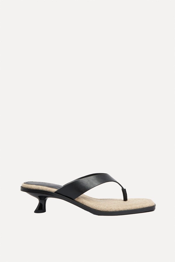 Toe Post Kitten Heel Square Toe Sandals from Marks & Spencer