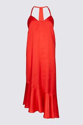 Asymmetric Slip Midi Dress from M&S Collection