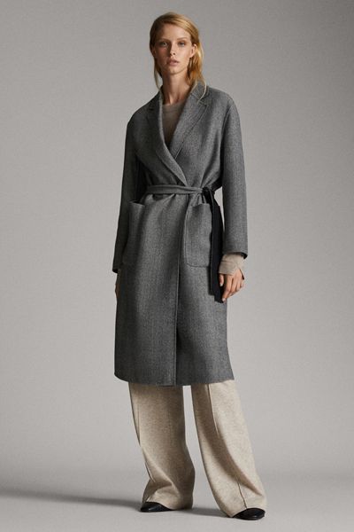 Handmade Reversible Herringbone Coat from Massimo Dutti