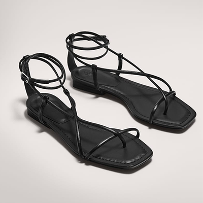 Flat Sandals With Multiple Straps from Massimo Dutti