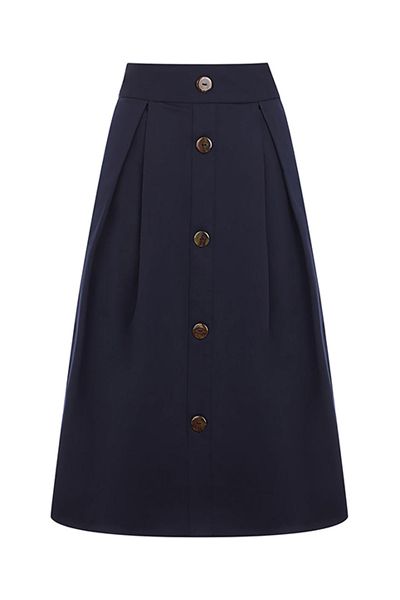 Button Through Midi Skirt from Oasis