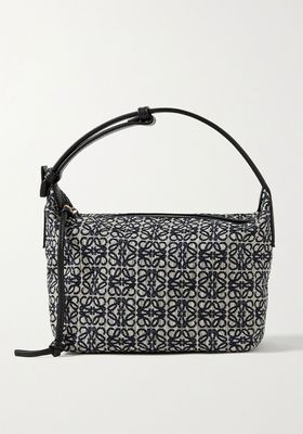 Cubi Anagram Small Leather Trimmed Logo Jacquard Tote from Loewe