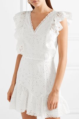 Alanis Ruffled Broderie Anglaise Cotton Mini Dress from Love Shack Fancy