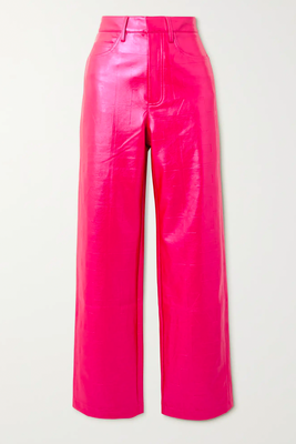 Rotie Embossed Recycled Faux Leather Straight-Leg Pants from Rotate Birger Christensen