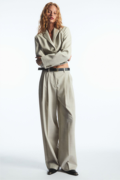 Wide-Leg Tailored Wool Trousers from COS