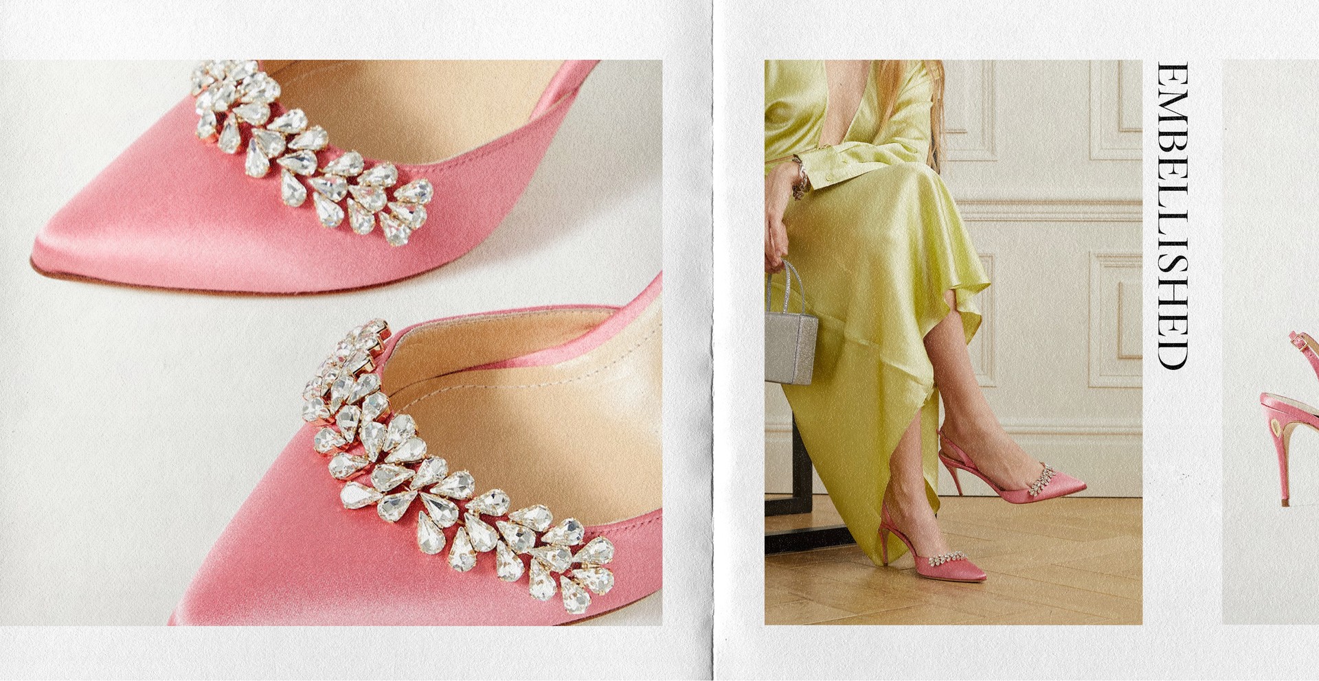 Vittorio 85 Crystal-Embellished Slingback Pumps, £730 | Jennifer Chamandi