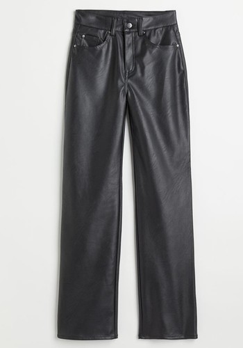 Imitation Leather Trousers from H&M