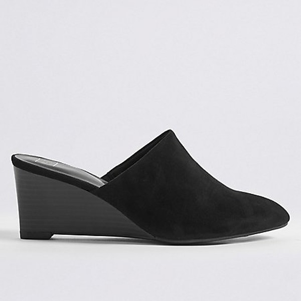 Wedge Heel Mule Shoes