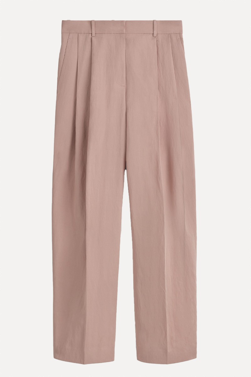 Relaxed Fluid Wide-Leg Trousers 