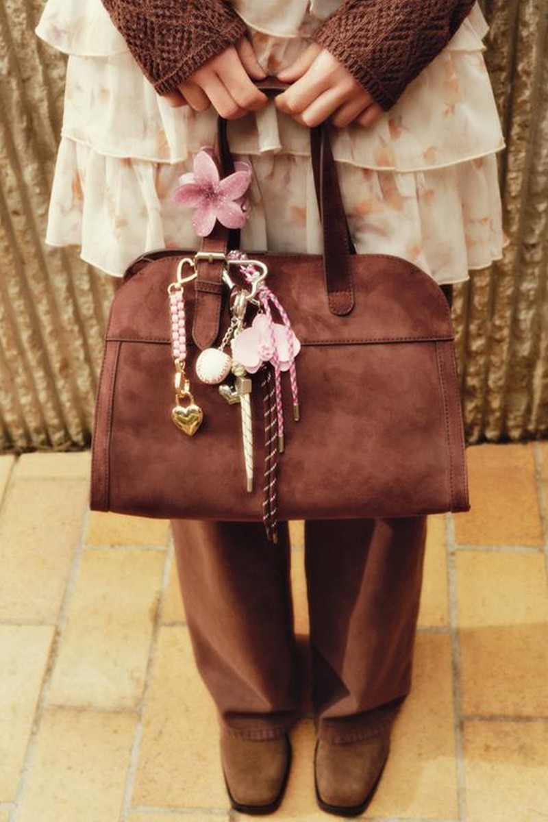 Faux Suede Tote Bag from STRADIVARIUS