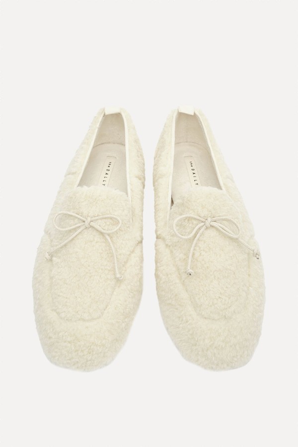 Shearling Moccasin Loafers from Source Unknown