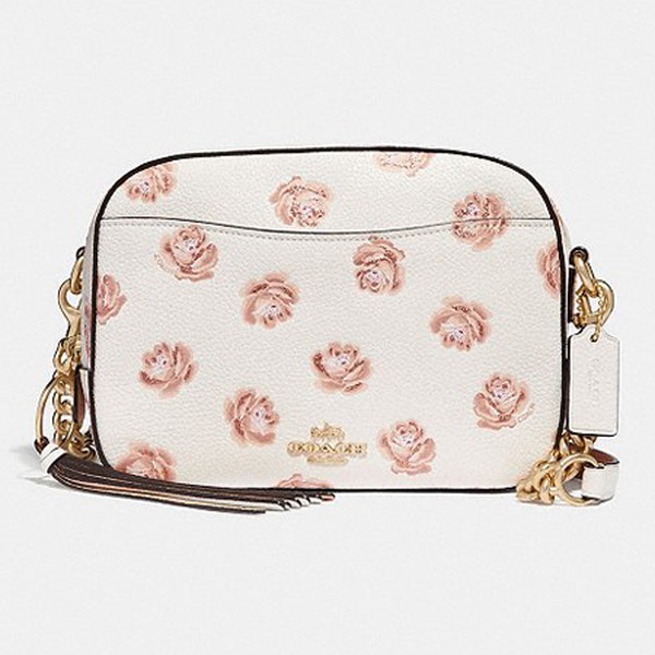 Camera Bag With Rose Print