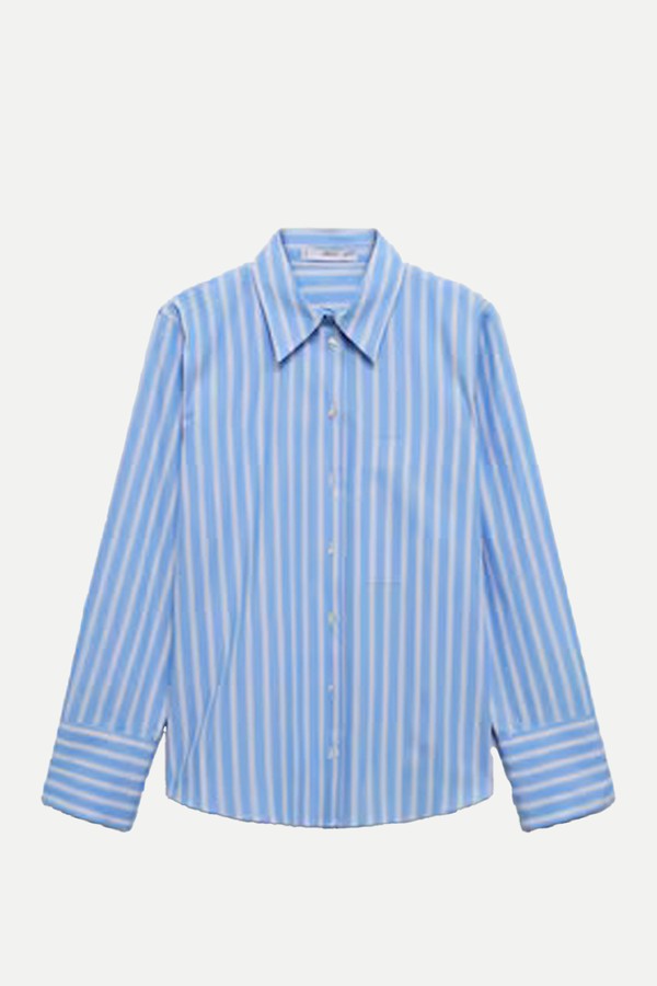 100% Cotton Striped Shirt from Mango